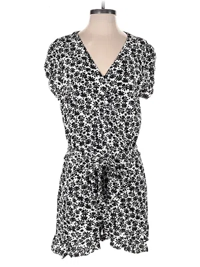 Pre-owned Ann Taylor Loft Romper In Black
