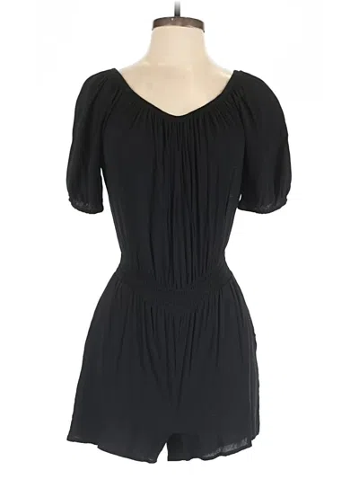 Pre-owned Ann Taylor Loft Romper In Black