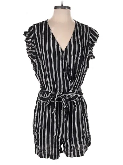 Pre-owned Ann Taylor Loft Romper In Black