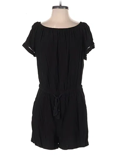 Pre-owned Ann Taylor Loft Romper In Black