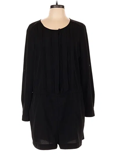 Pre-owned Ann Taylor Loft Romper In Black