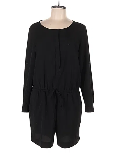 Pre-owned Ann Taylor Loft Romper In Black