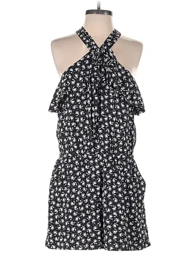 Pre-owned Ann Taylor Loft Romper In Black