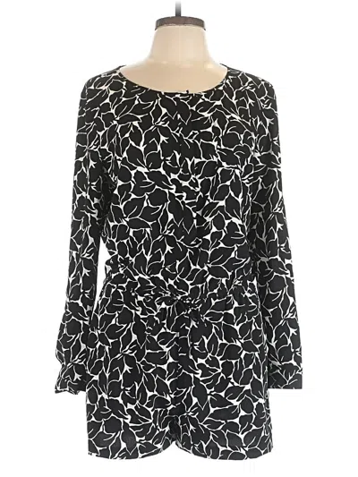 Pre-owned Ann Taylor Loft Romper In Black
