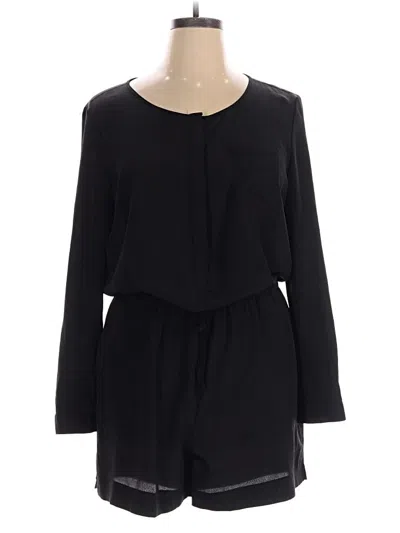 Pre-owned Ann Taylor Loft Romper In Black