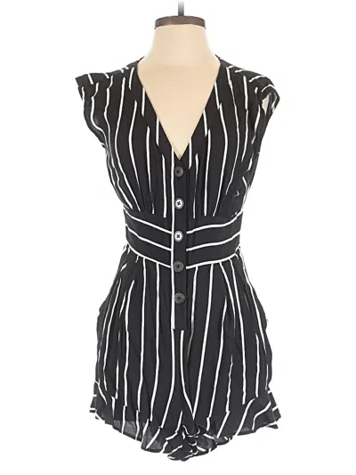 Pre-owned Ann Taylor Loft Romper In Black
