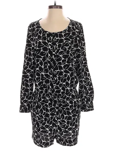 Pre-owned Ann Taylor Loft Romper In Black