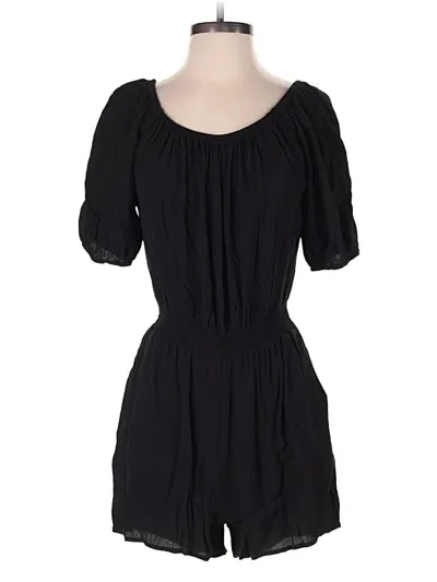 Pre-owned Ann Taylor Loft Romper In Black