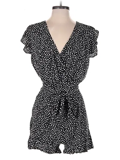 Pre-owned Ann Taylor Loft Romper In Black