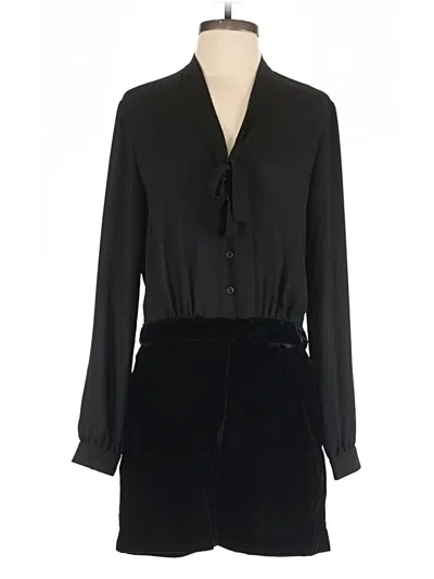 Pre-owned Ann Taylor Loft Romper In Black