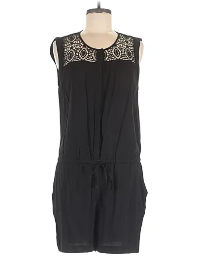 Pre-owned Ann Taylor Loft Romper In Black