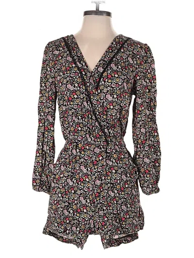 Pre-owned Ann Taylor Loft Romper In Black
