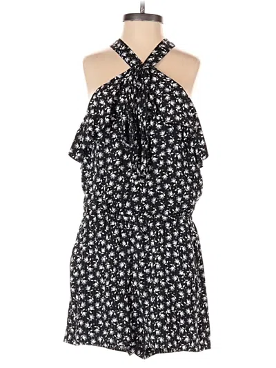 Pre-owned Ann Taylor Loft Romper In Black