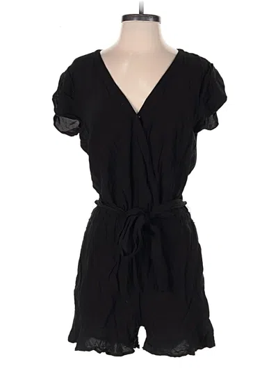 Pre-owned Ann Taylor Loft Romper In Black