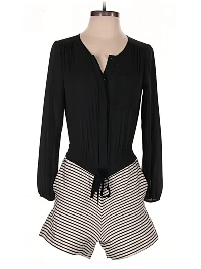 Pre-owned Ann Taylor Loft Romper In Black
