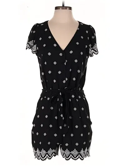 Pre-owned Ann Taylor Loft Romper In Black
