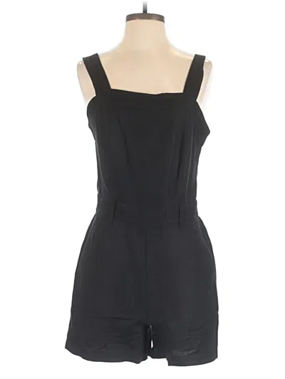 Pre-owned Ann Taylor Loft Romper In Black