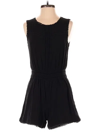 Pre-owned Ann Taylor Loft Romper In Black
