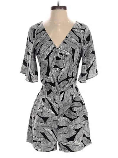 Pre-owned Ann Taylor Loft Romper In Black