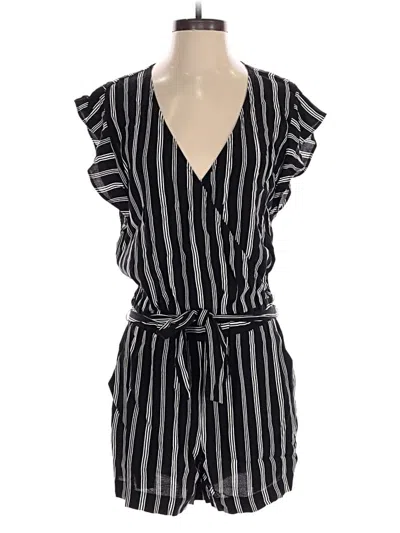 Pre-owned Ann Taylor Loft Romper In Black