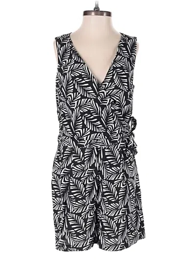 Pre-owned Ann Taylor Loft Romper In Black