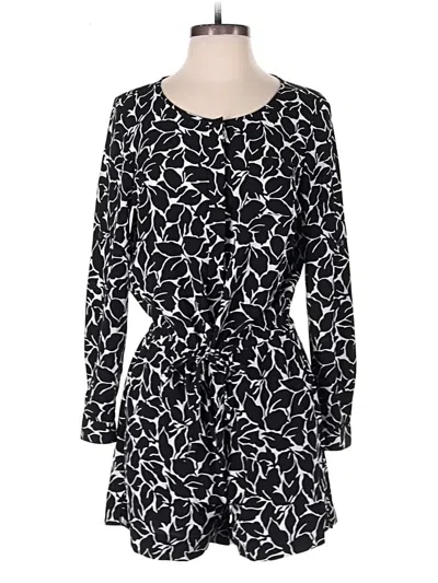 Pre-owned Ann Taylor Loft Romper In Black