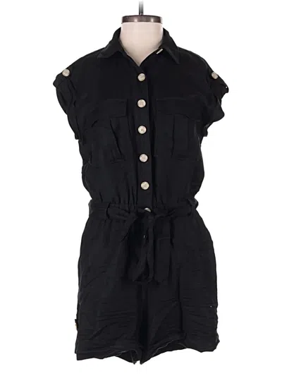Pre-owned Ann Taylor Loft Romper In Black