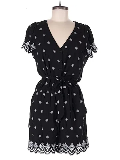 Pre-owned Ann Taylor Loft Romper In Black