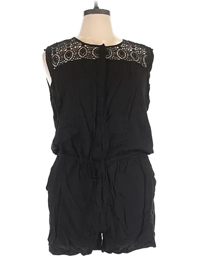 Pre-owned Ann Taylor Loft Romper In Black