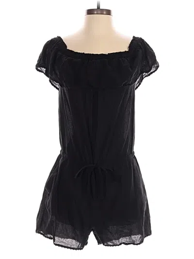 Pre-owned Ann Taylor Loft Romper In Black
