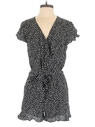 Pre-owned Ann Taylor Loft Romper In Black