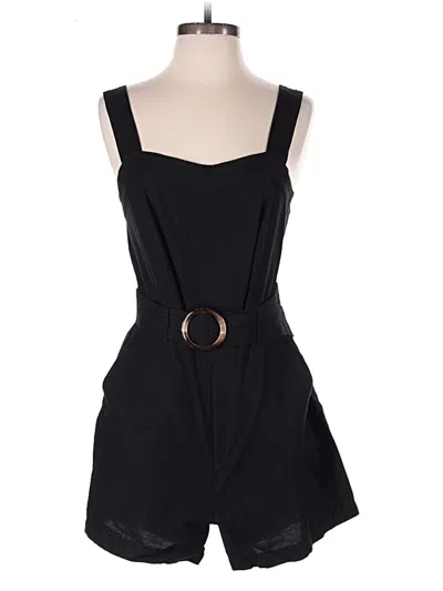 Pre-owned Ann Taylor Loft Romper In Black