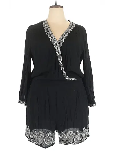 Pre-owned Ann Taylor Loft Romper In Black