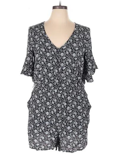 Pre-owned Ann Taylor Loft Romper In Blue