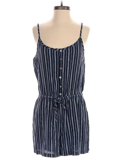 Pre-owned Ann Taylor Loft Romper In Blue