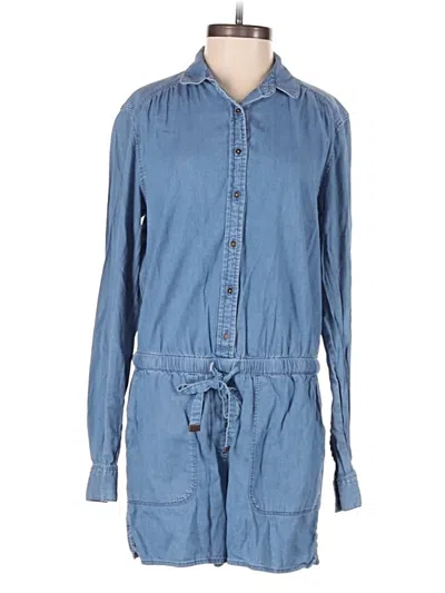 Pre-owned Ann Taylor Loft Romper In Blue