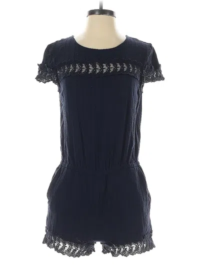 Pre-owned Ann Taylor Loft Romper In Blue