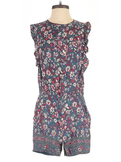 Pre-owned Ann Taylor Loft Romper In Blue