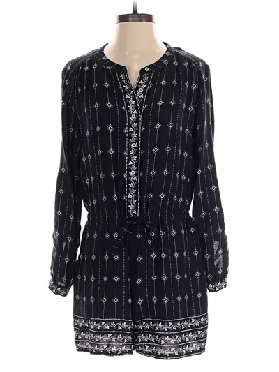 Pre-owned Ann Taylor Loft Romper In Blue