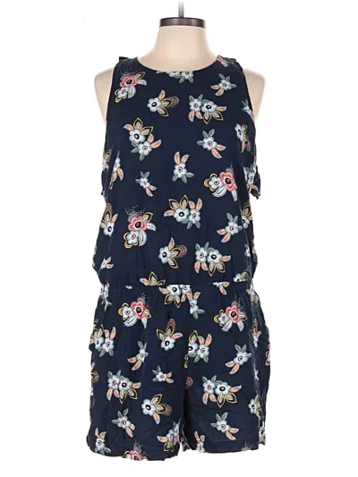 Pre-owned Ann Taylor Loft Romper In Blue