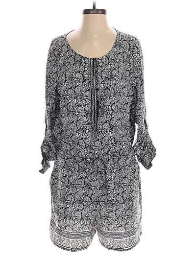 Pre-owned Ann Taylor Loft Romper In Blue