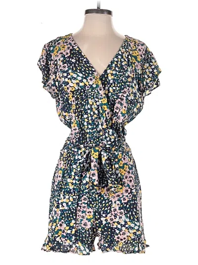 Pre-owned Ann Taylor Loft Romper In Blue