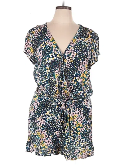 Pre-owned Ann Taylor Loft Romper In Blue
