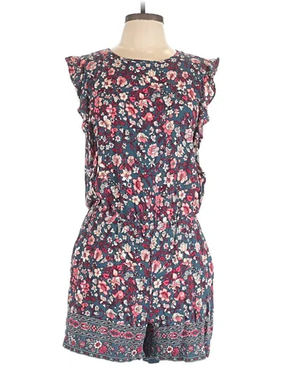 Pre-owned Ann Taylor Loft Romper In Blue