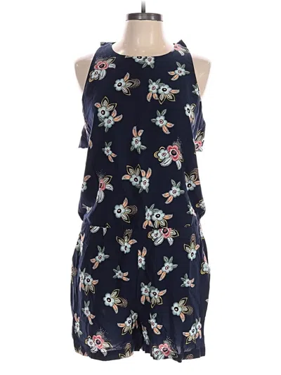 Pre-owned Ann Taylor Loft Romper In Blue
