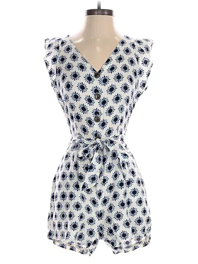 Pre-owned Ann Taylor Loft Romper In Blue
