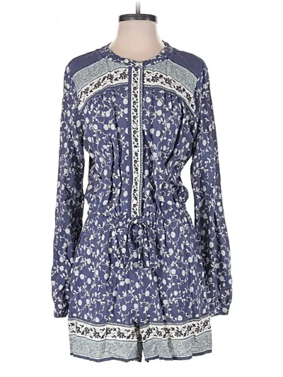 Pre-owned Ann Taylor Loft Romper In Blue