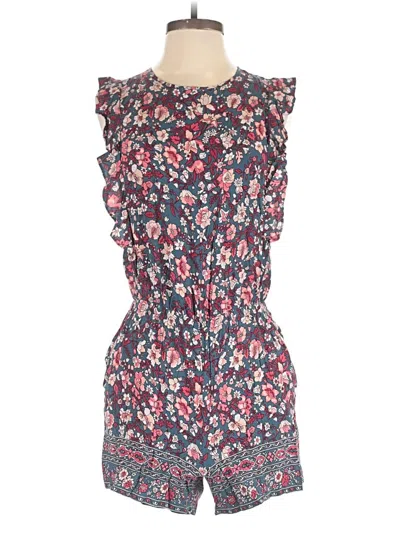 Pre-owned Ann Taylor Loft Romper In Blue