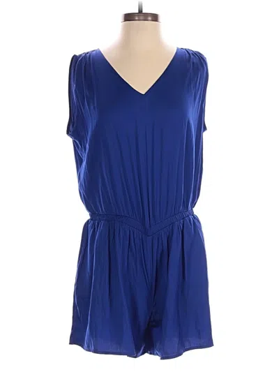 Pre-owned Ann Taylor Loft Romper In Blue