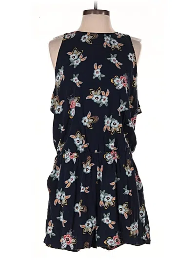 Pre-owned Ann Taylor Loft Romper In Blue